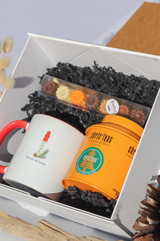 "Bordeaux", Petit Coffret Thé et Pause Sucrée