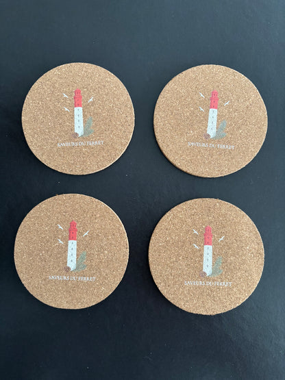 Sous-verre Saveurs du Ferret en Liège LOT DE 4