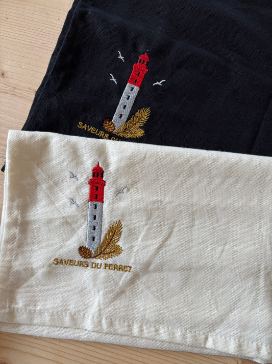 Torchon brodé Saveurs du Ferret